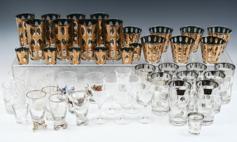MYRIAD LOT OF GLASSWARE TO INCLUDE CULVER