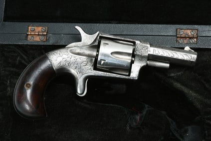 .32 CAL 1871 HOPKINS & ALLEN XL N0. 4 REVOLVER IN CASE