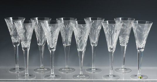 10 PC. WATERFORD MILLENIUM TOASTING FLUTES