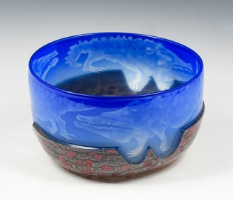 BOROWSKI GLASS ALLIGATOR BOWL
