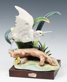 CYBIS BLUE HERON PORCELAIN FIGURE