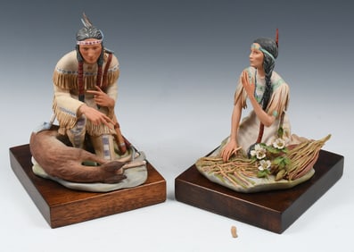 CYBIS PORCELAIN AMERICAN INDIAN SCULPTURES