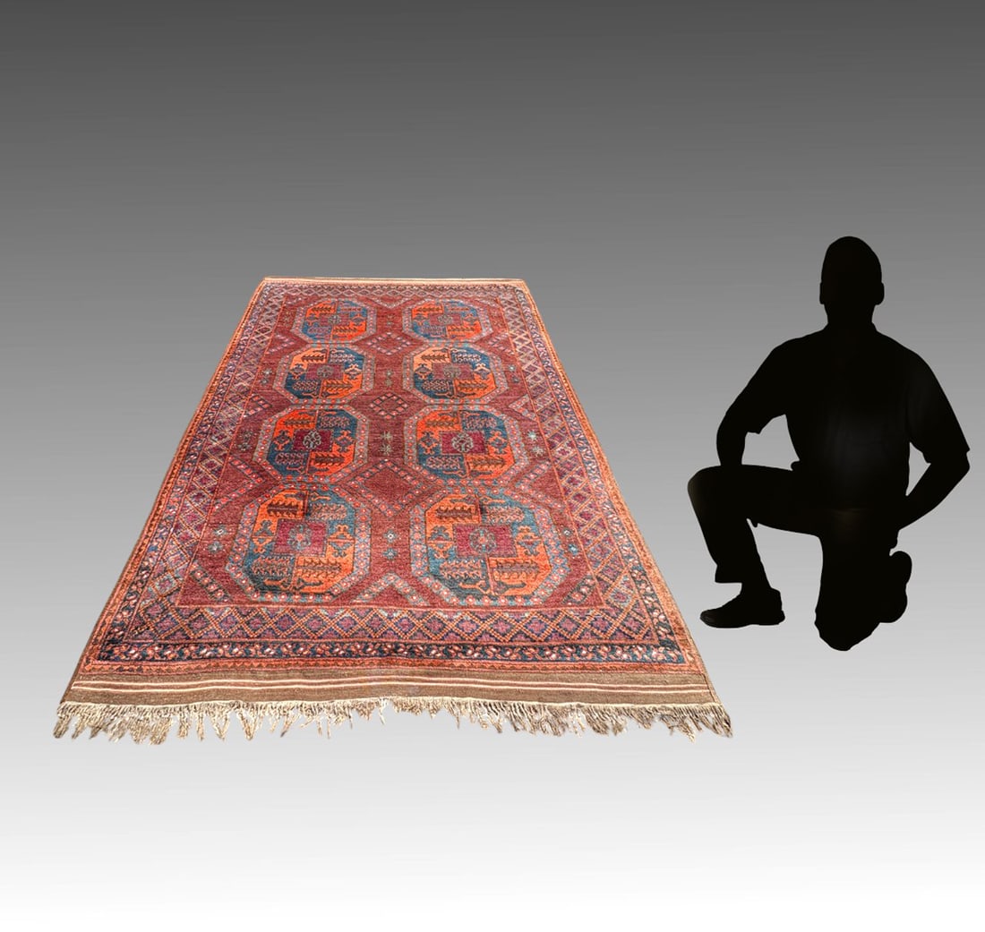 HAND KNOTTED AFGHAN TURKO MAN DESIGN CARPET (1 of 3)