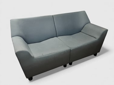 GRAY HERMAN MILLER "SWOOP" LOVESEAT