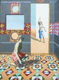 RAYMOND WHYTE INTERIOR WITH FEMALE NUDES