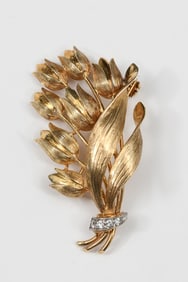 TIFFANY PLATINUM 18K DIAMOND BROOCH