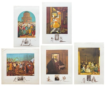 5 DALI PRINTS FROM CHANGES IN GREAT MASTERPIECES