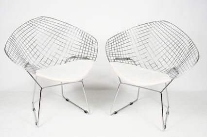 PR. HARRY BERTOIA "DIAMOND" STYLE WIRE CHAIRS