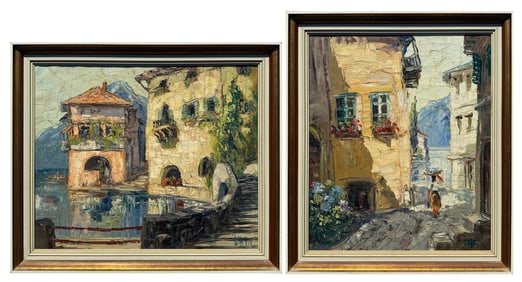 TWO G.W. HILL ITALIAN CITY SCENE PAINTINGS