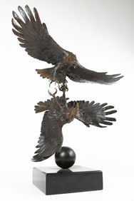 DRAMATIC STANLEY JOHNSON FIGHTING EAGLES BRONZE