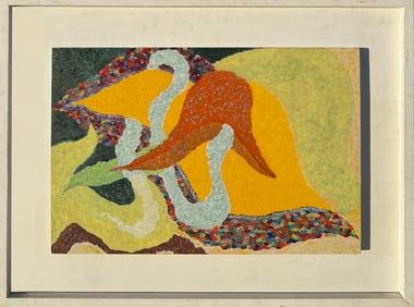 MARK SCHLEISINGER PAINTING “RAM THEM WITH THE SILK SUN"