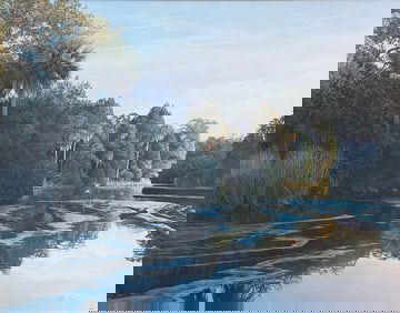 CHARLES ROWE FLORIDA RIVER PAINTING