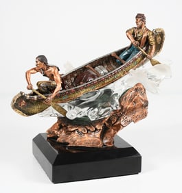 C.A. PARDELL SCULPTURE "SAVING THEIR SKINS"