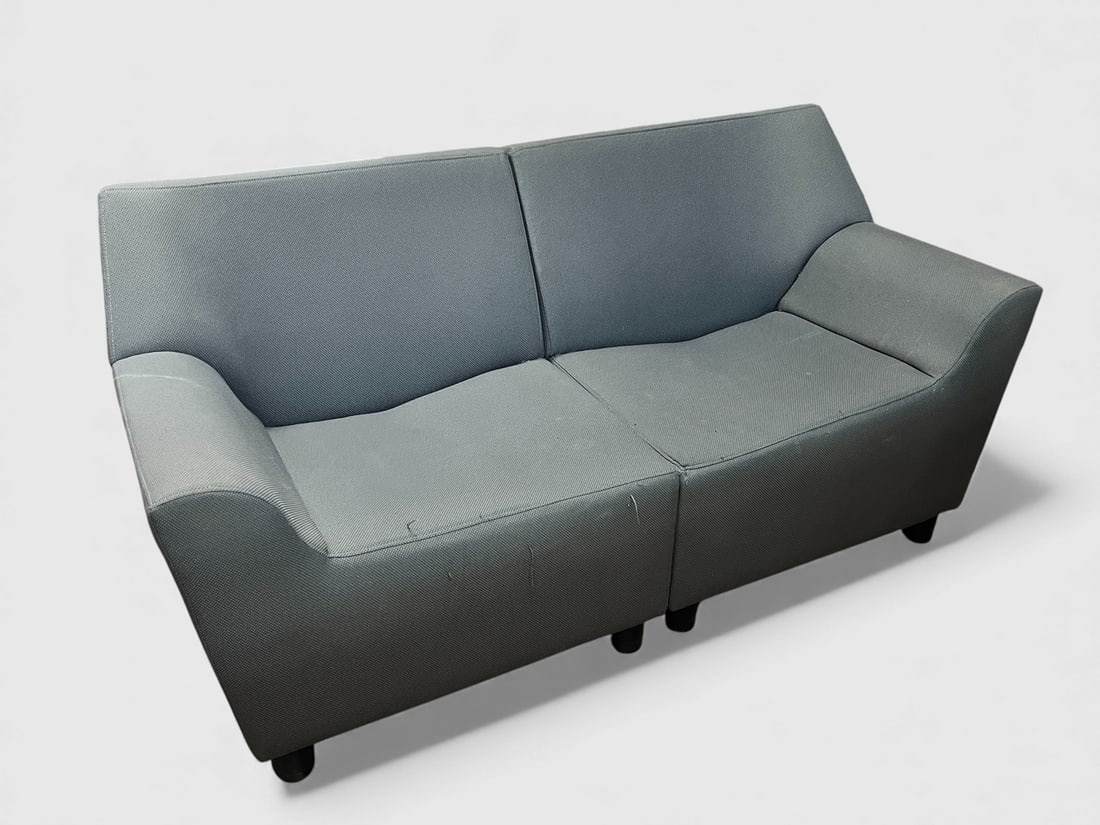 GRAY HERMAN MILLER "SWOOP" LOVESEAT (1 of 6)