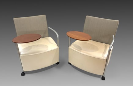 PR. HERMAN MILLER "CELESTE" TABLET LOUNGE CHAIRS