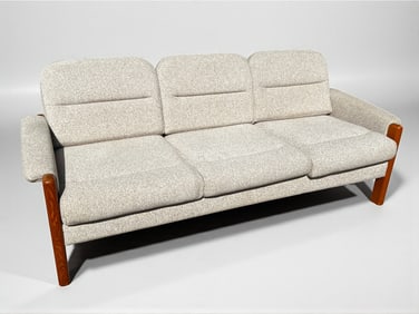 MODERN DANISH TEAK 3-SEAT SOFA
