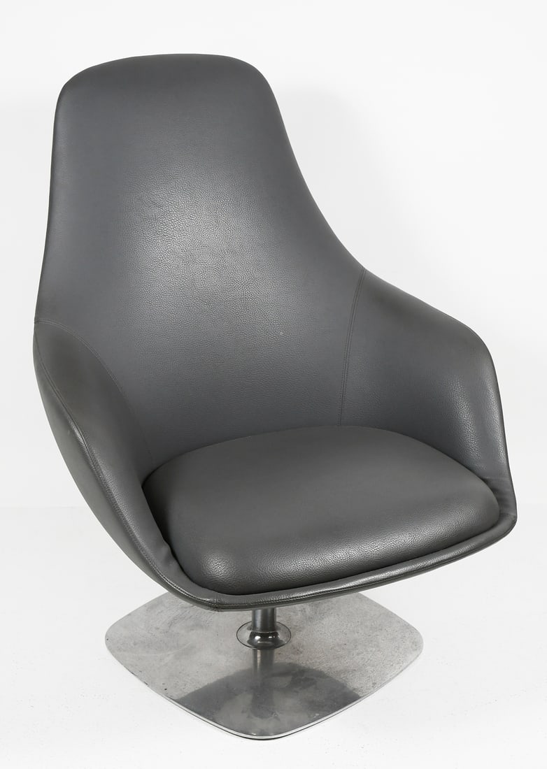LEATHER BERNHARDT DESIGN CANELLE LOUNGE CHAIR (1 of 5)