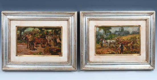 EASTERN EUROPEAN HARVEST PAINTINGS