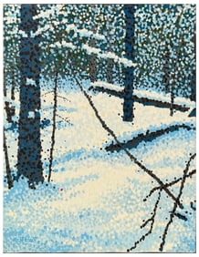 JIM PESCOTT “UNTOUCHED” POINTILLIST PAINTING