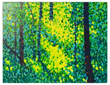 JIM PESCOTT POINTILLIST PAINTING