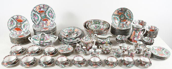 CHINESE ROSE MEDALLION CHINA SERVICE