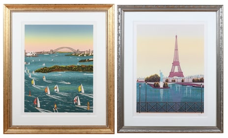 TWO FANCH LEDAN LITHOGRAPHS