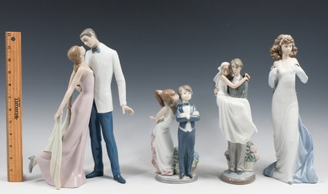 4 PC. LLADRO PORCELAIN FIGURINE COLLECTION