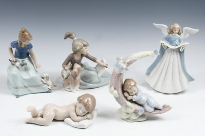5 PC. LLADRO PORCELAIN FIGURINE COLLECTION