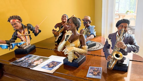 5 PC ART IMPRESSIONS JAZZ BAND MUSICIAN SCULPTURES