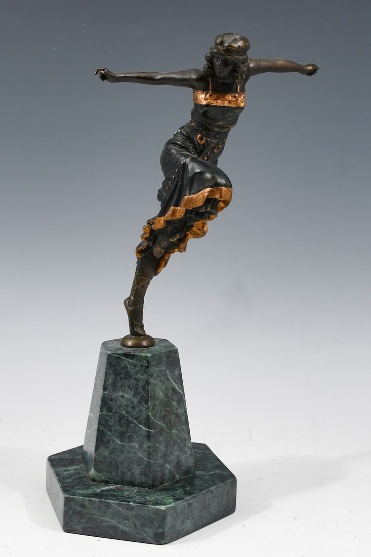 BRONZE DECO DANCER (1 of 4)