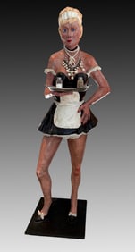 HOWARD GARNITZ NAUGHTY MAID SCULPTURE