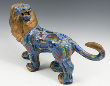 CHINESE CLOISONNE LION