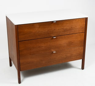 FLORENCE KNOLL WALNUT 3-DRAWER GRADUATED DRESSER