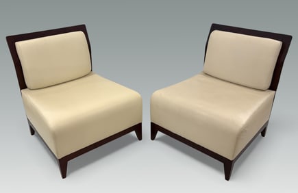 PR. JOFCO "SOLOARA" LEATHER LOUNGE CHAIRS