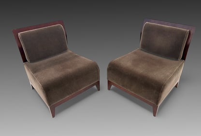 PR. JOFCO "SOLARA" MOHAIR LOUNGE CHAIRS