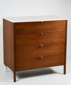 FLORENCE KNOLL WALNUT 4-DRAWER DRESSER