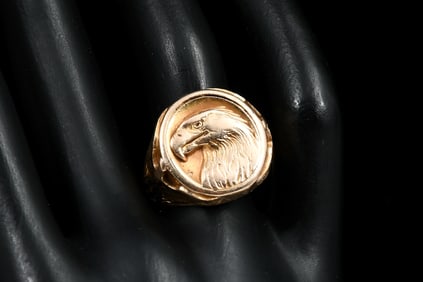 14K US FRANKLIN MINT "GOLDEN EAGLE" RING