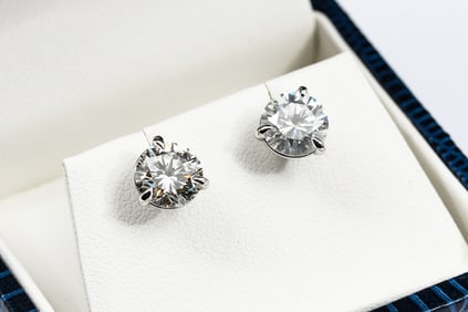 14K 2.36 CTW DIAMOND SOLITAIRE EARRINGS