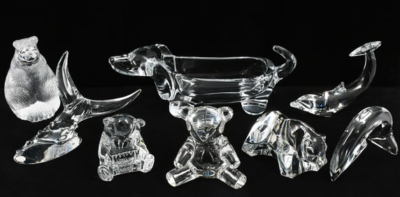 8 PC. BACCARRAT, WATERFORD, & RALPH LAUREN CRYSTAL