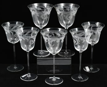 7 ROSENTHAL FOR VERSACE ARABESQUE WINE GLASSES