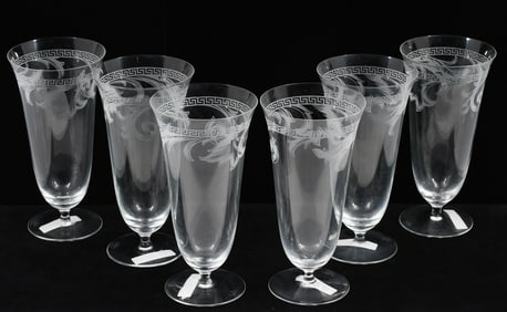 6 ROSENTHAL FOR VERSACE ARABESQUE WATER GLASSES