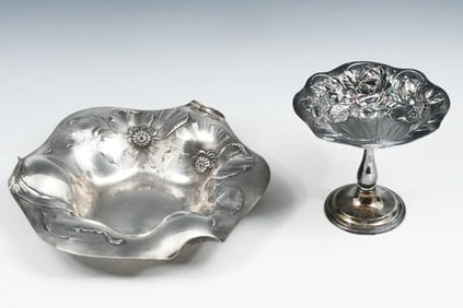 2 PC. ART NOUVEAU STERLING SILVER PIECES