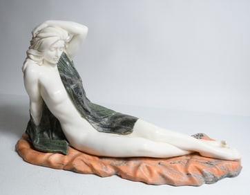 LARGE ORIGINAL MARBLE BILL MACK EROTIC NUDE SCULPTURE