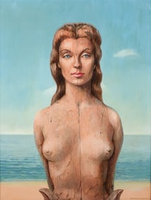 RAYMOND WHYTE PAINTING FEMALE SHIP MASCOT