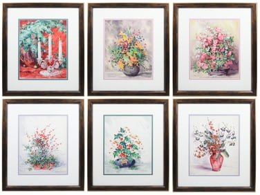 POLLY NORDELL WATERCOLOR CHRISTMAS CANDLES