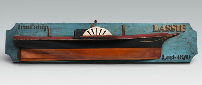 SHIPBUILDER'S IRON SHIP LASSIE HALF HULL LOST 1870