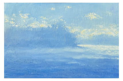 GREG BEHYMER FLORIDA RIVER PALMS PAINTING