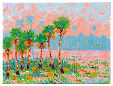GREG BEHYMER FLORIDA PALMS PAINTING
