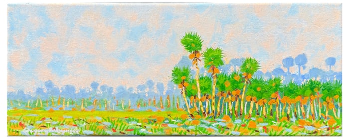 GREG BEHYMER PANORAMIC FLORIDA PALMS LANDSCAPE
