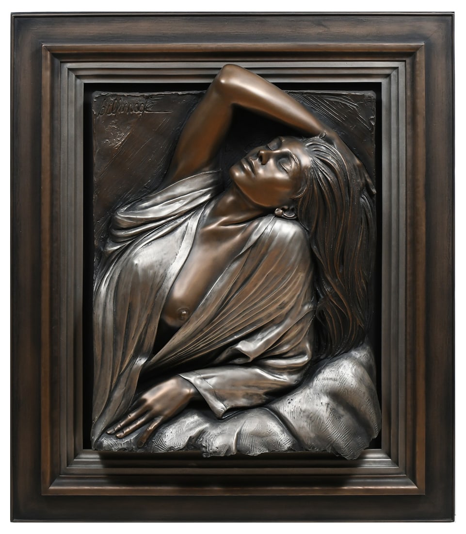 BILL MACK "RADIANT" BONDED BRONZE SCULPTURE: MACK, Bill, (American, b. 1949): "Radiant", 2009, Bonded Bronze Relief Wall Sculpture, approximately 30" x 22", signed upper left, numbered 18/50 upper right, original frame, 40" x 34". Sold with a 20